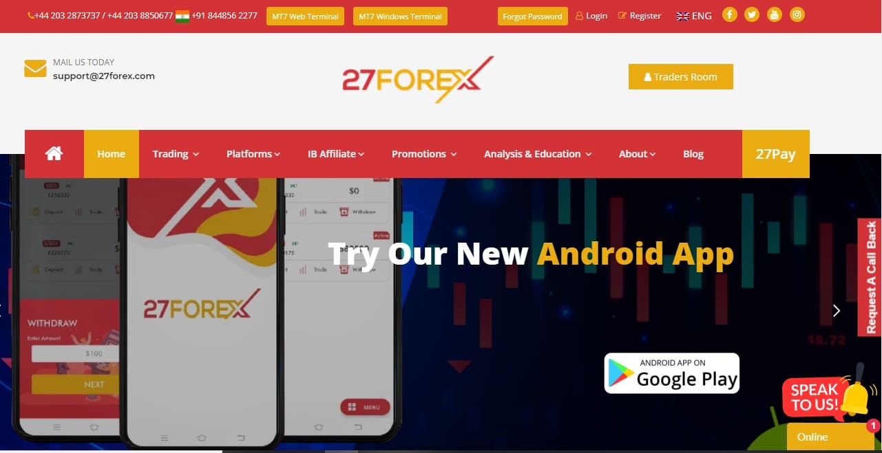 27Forex website