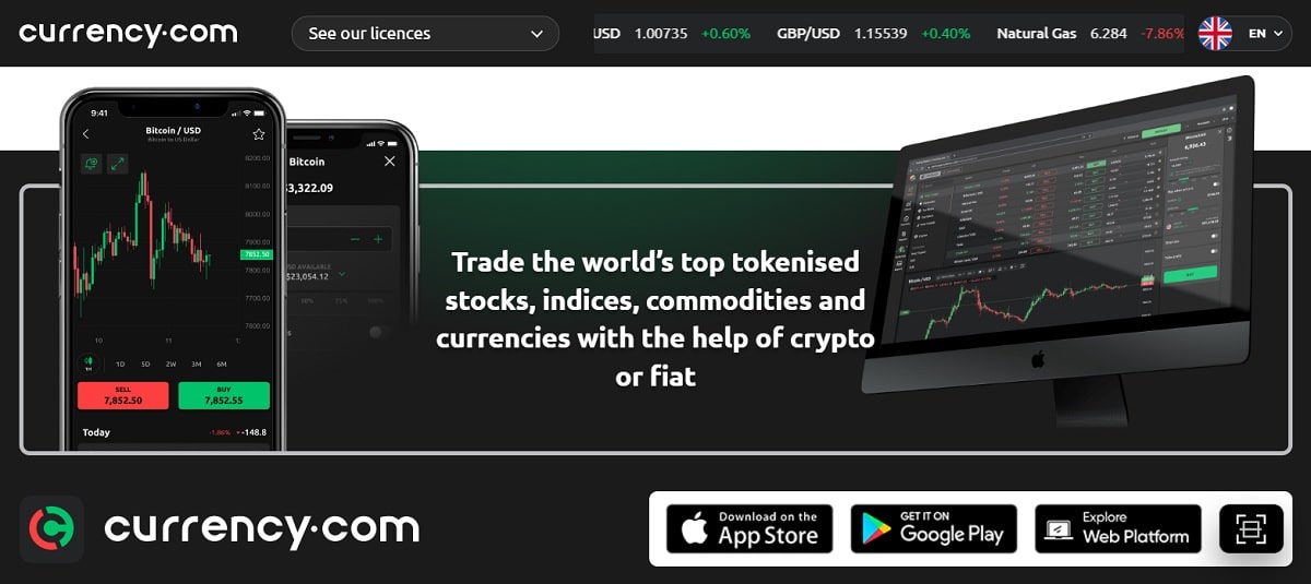 Currency.com cryptocurrency trading