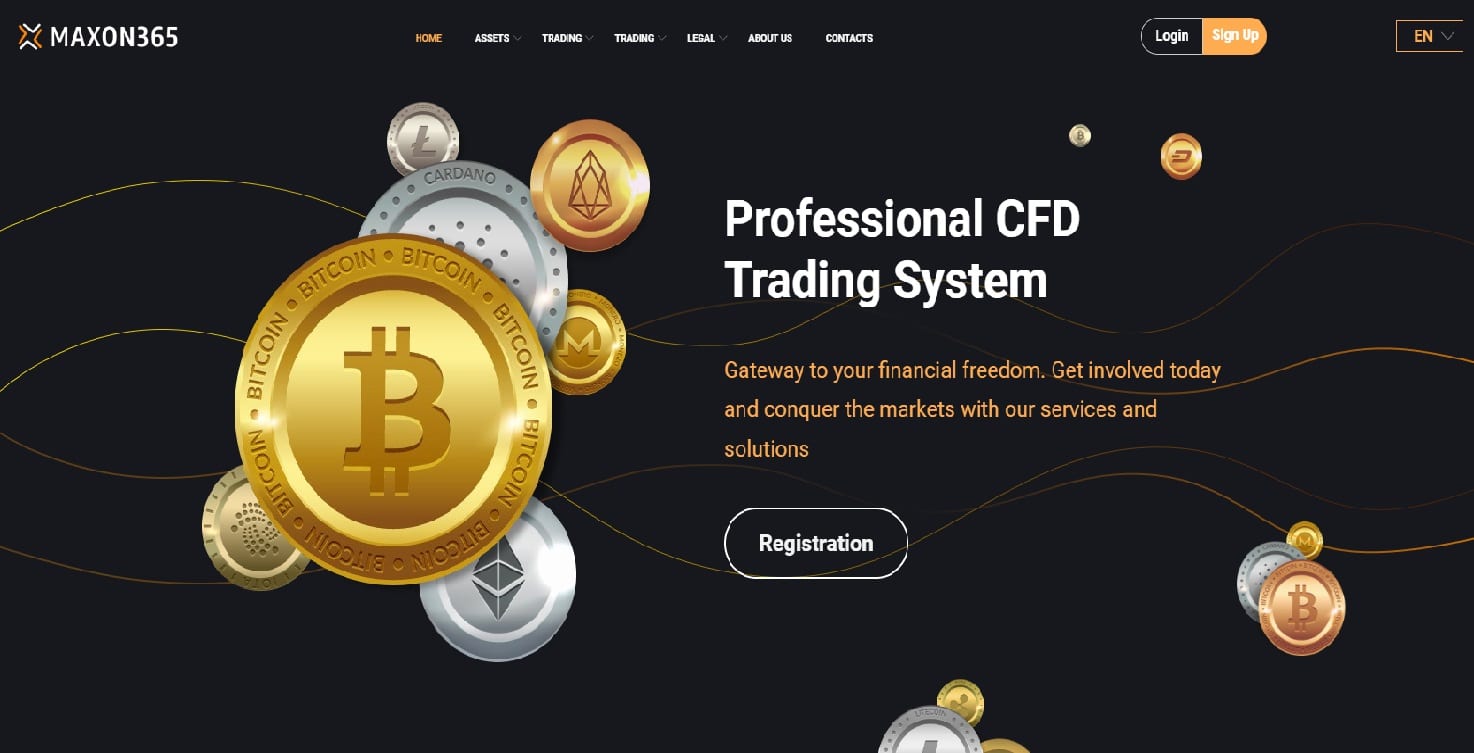 Maxon365 Professional Trading System Homepage