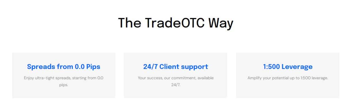 TradeOTC features
