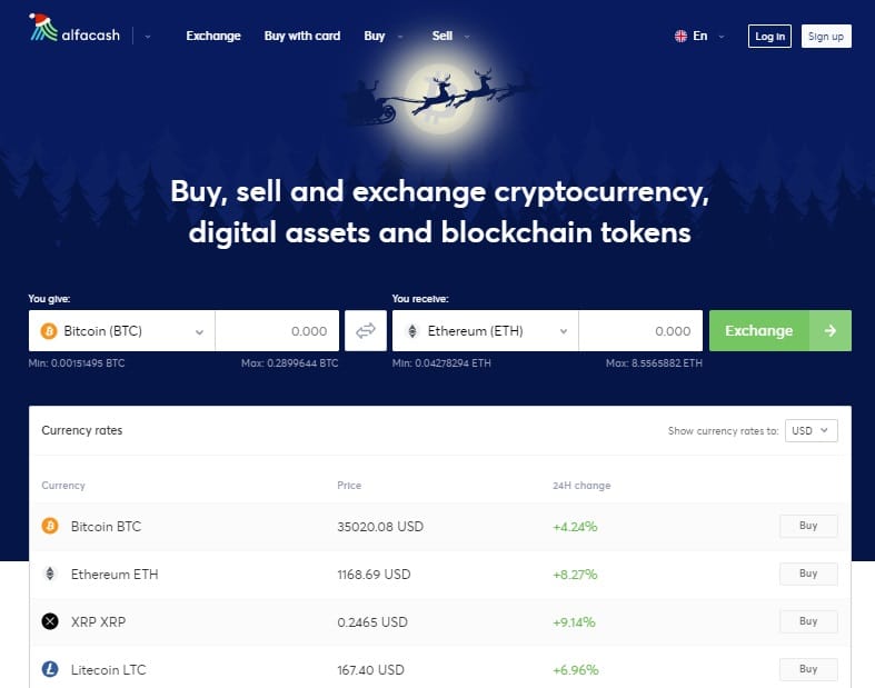 Alfa.Cash website screenshot
