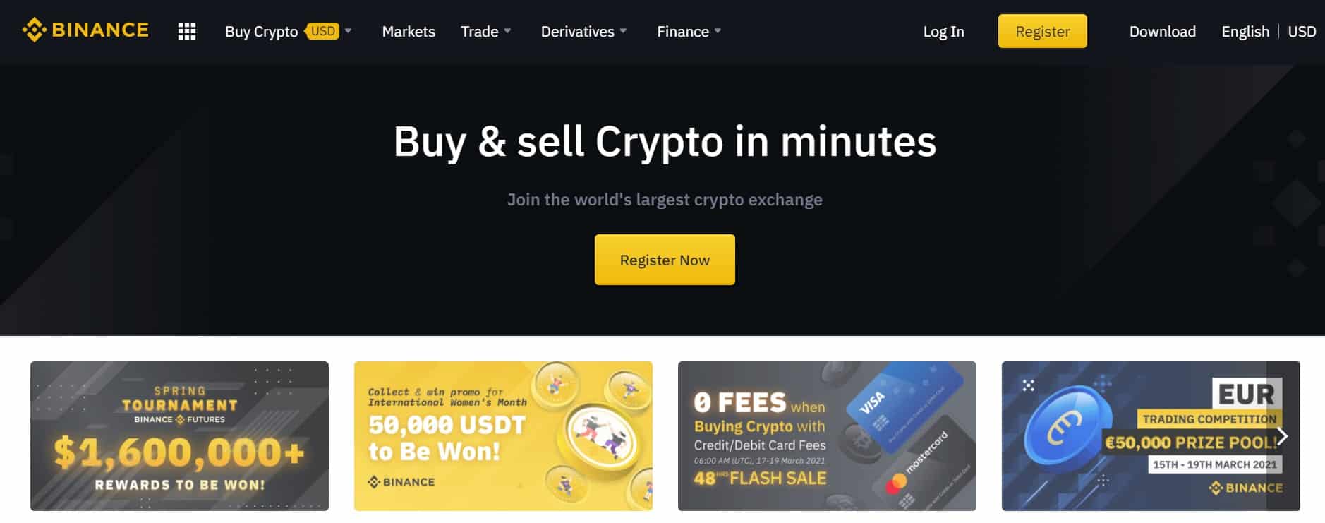 Binance website