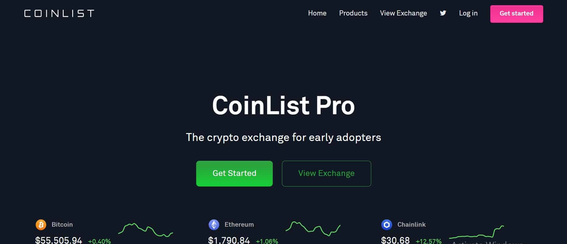 CoinList Pro website