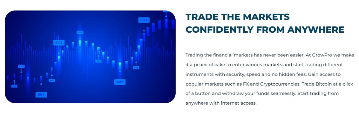 Grow Pro Markets cryptocurrency trading