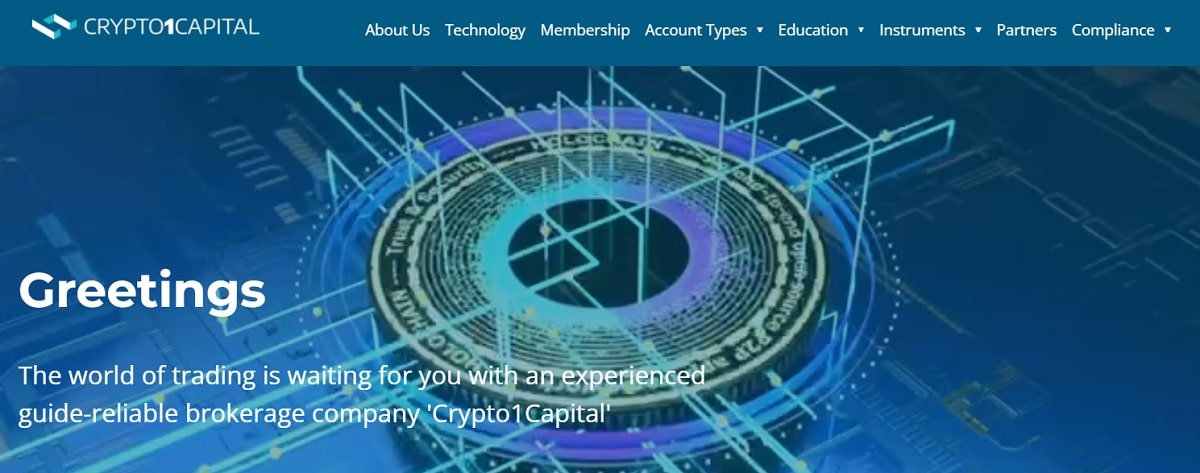 Crypto1Capital hjemmeside