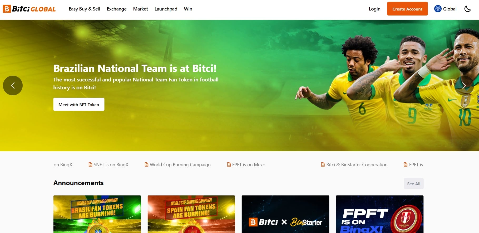 Bitci homepage