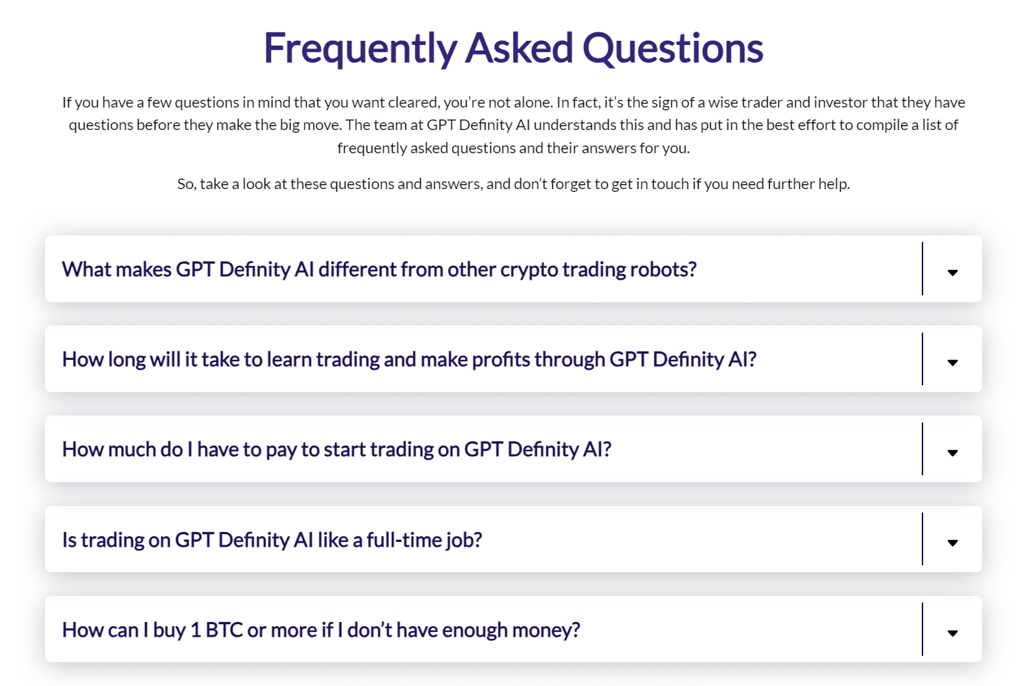 Immediate Definity AI frequently asked questions