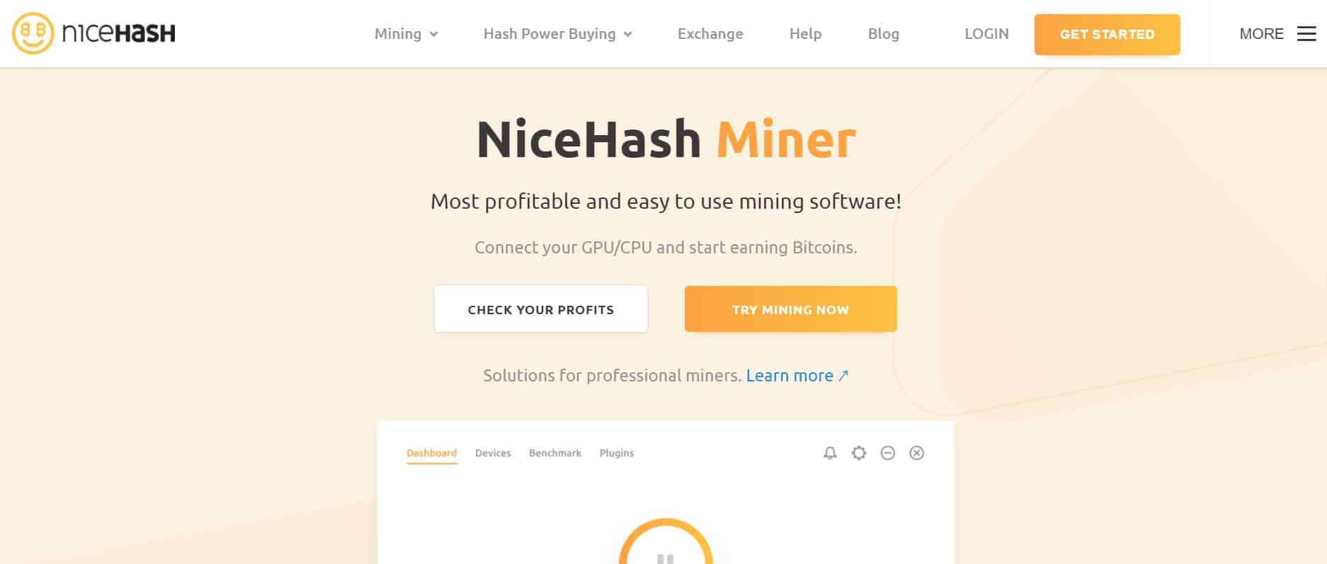 NiceHash website