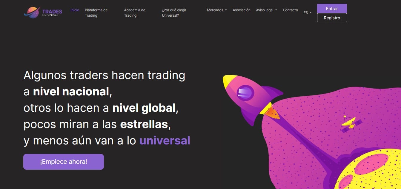 Trades Universal website