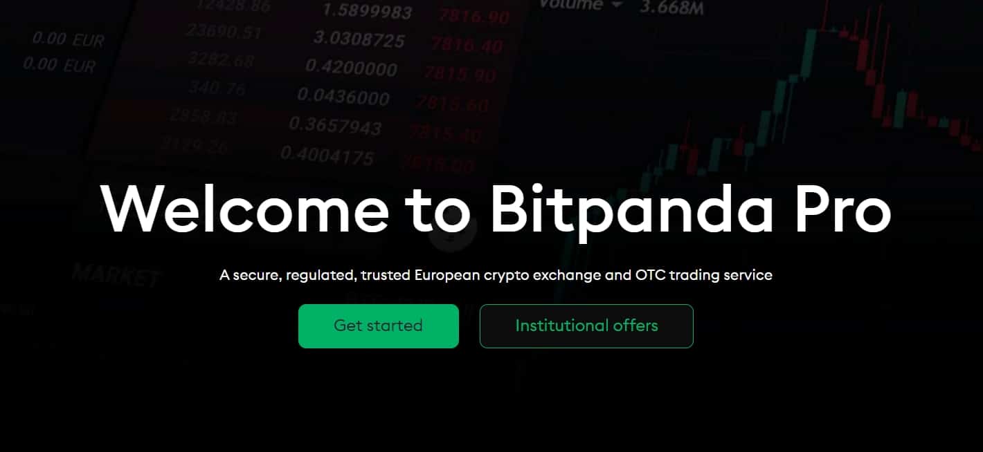 Bitpanda Pro website