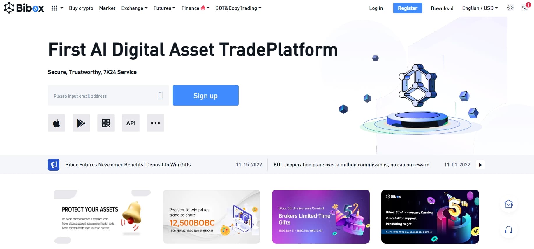 Bibox website