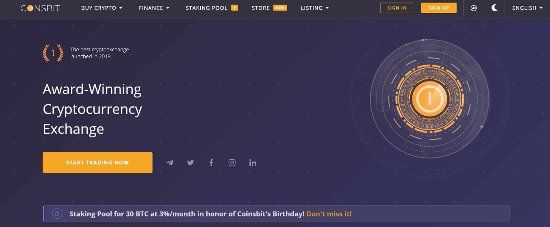 Coinsbit website